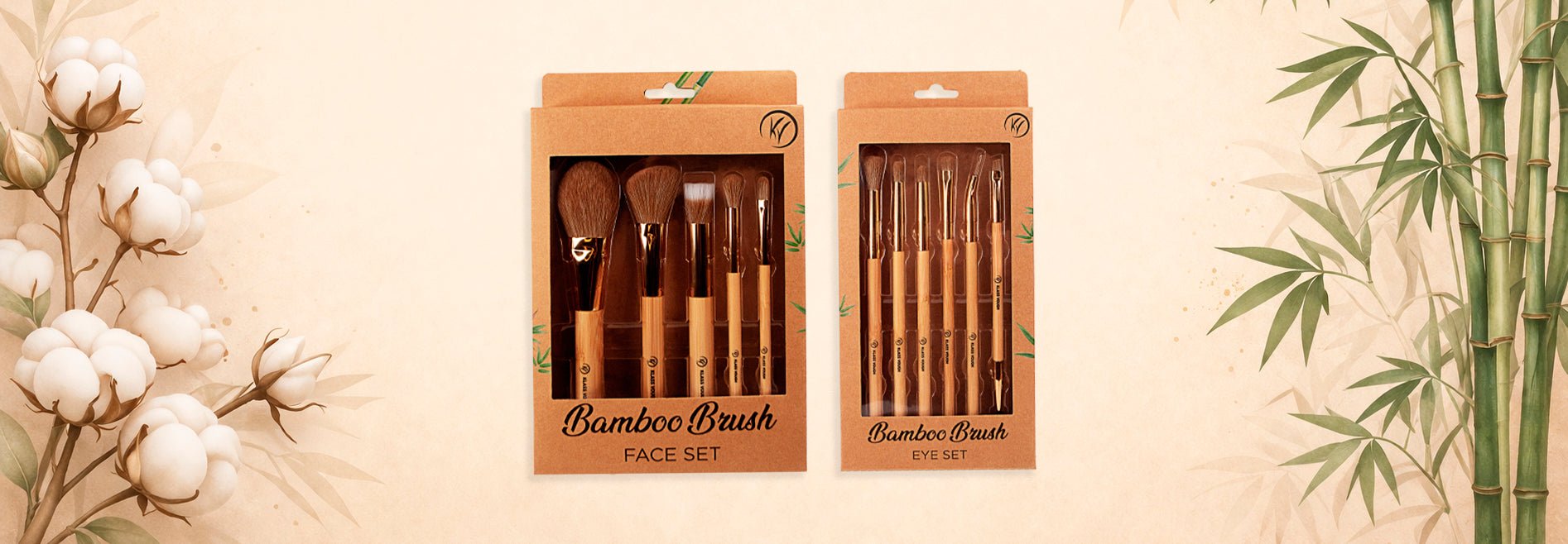 Pincéis de Maquiagem Sustentáveis: Kits Bamboo Brush - Klass Vough