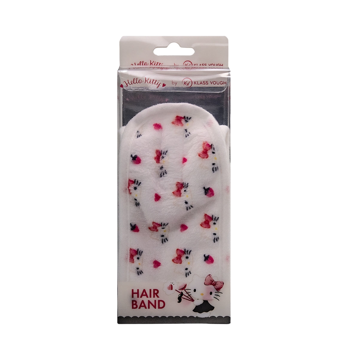 Faixa de Cabelo para Maquiagem e Skincare Branca com Velcro by Hello Kitty