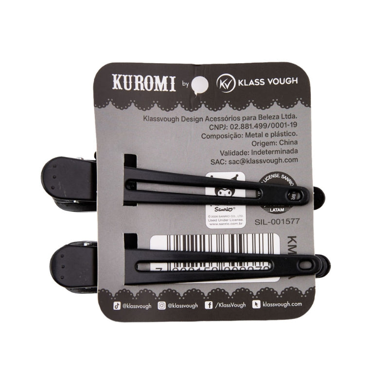 Tic Tac para Cabelos Preto com 2 Unidades by Kuromi
