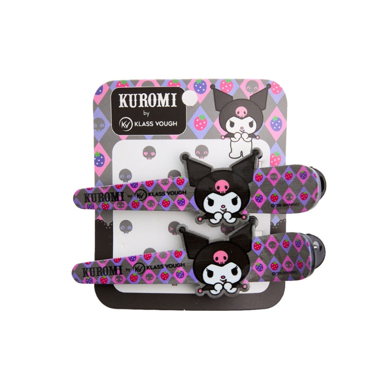 Tic Tac para Cabelos Preto com Estampa com 2 Unidades by Kuromi