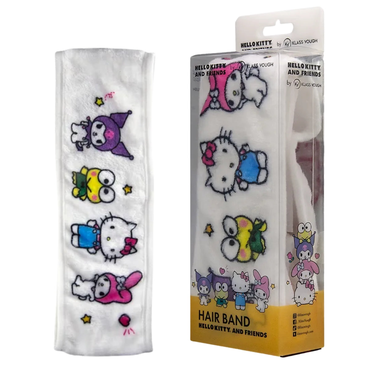 Faixa de Cabelo para Maquiagem e Skincare Branca by Hello Kitty and Friends