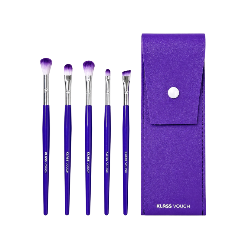 Kit Olhos Essencial com Pincéis e Nécessaire Lilás