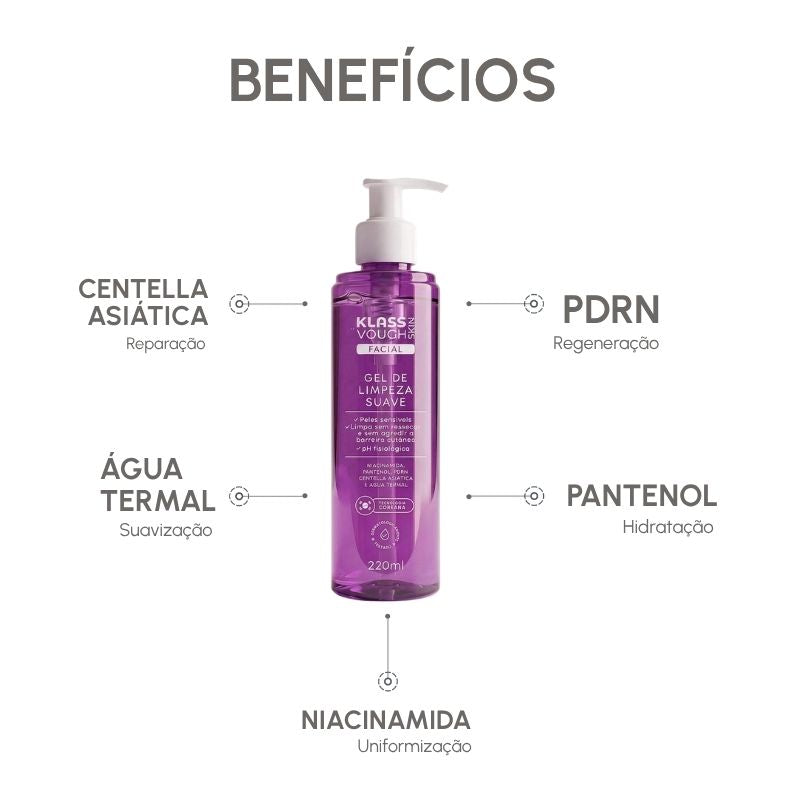 Gel de Limpeza Suave com PDRN/Centella Asiática/Glicerina 220ml