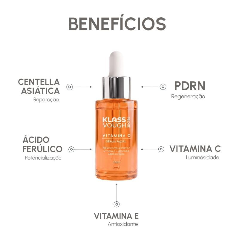 Sérum Facial Vitamina C com PDRN/Centella Asiática/Vitamina E 30ml
