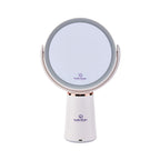 Espelho Dupla Face de Aumento 10x com Led e Suporte para Mesa