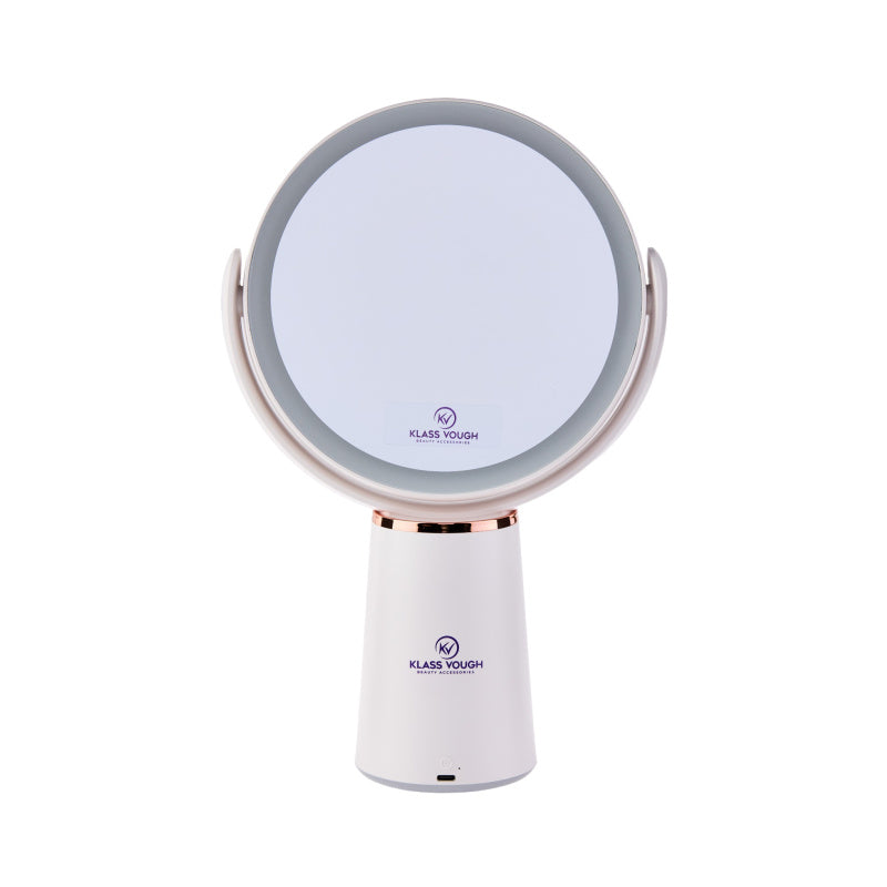 Espelho Dupla Face de Aumento 10x com Led e Suporte para Mesa