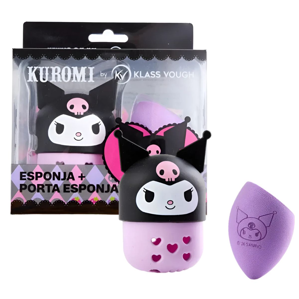 Esponja Gota com Case Suporte Kuromi