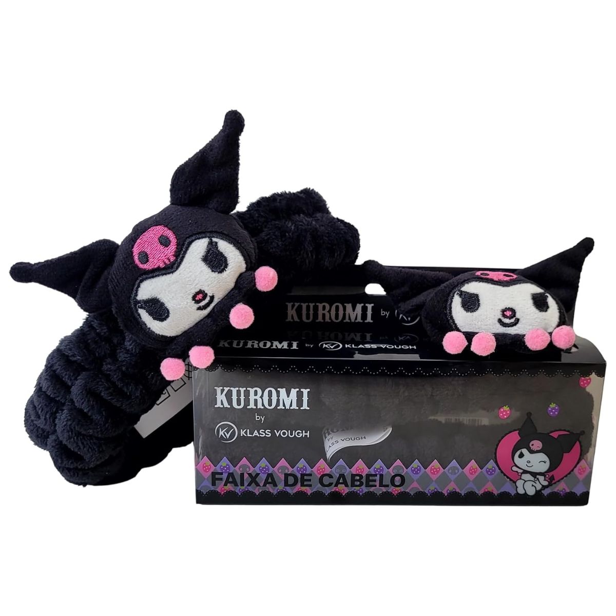 Faixa de Cabelos para Skincare e Maquiagem Kuromi