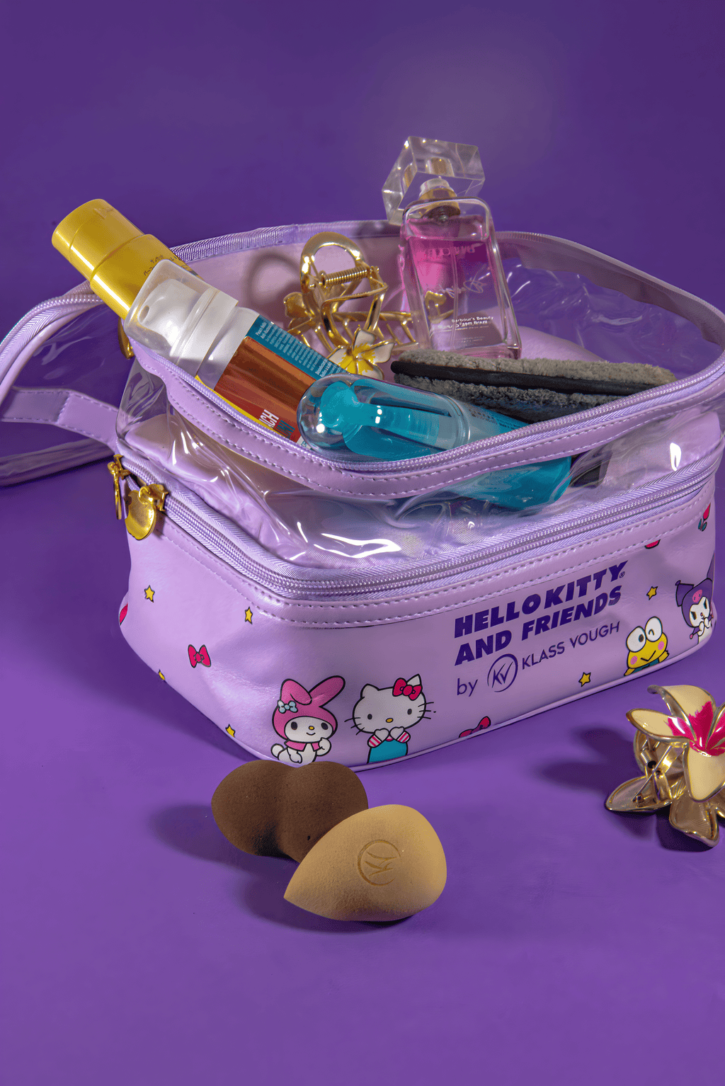 Nécessaire Dupla Organizador de Acessórios Lilás by Hello Kitty and Friends