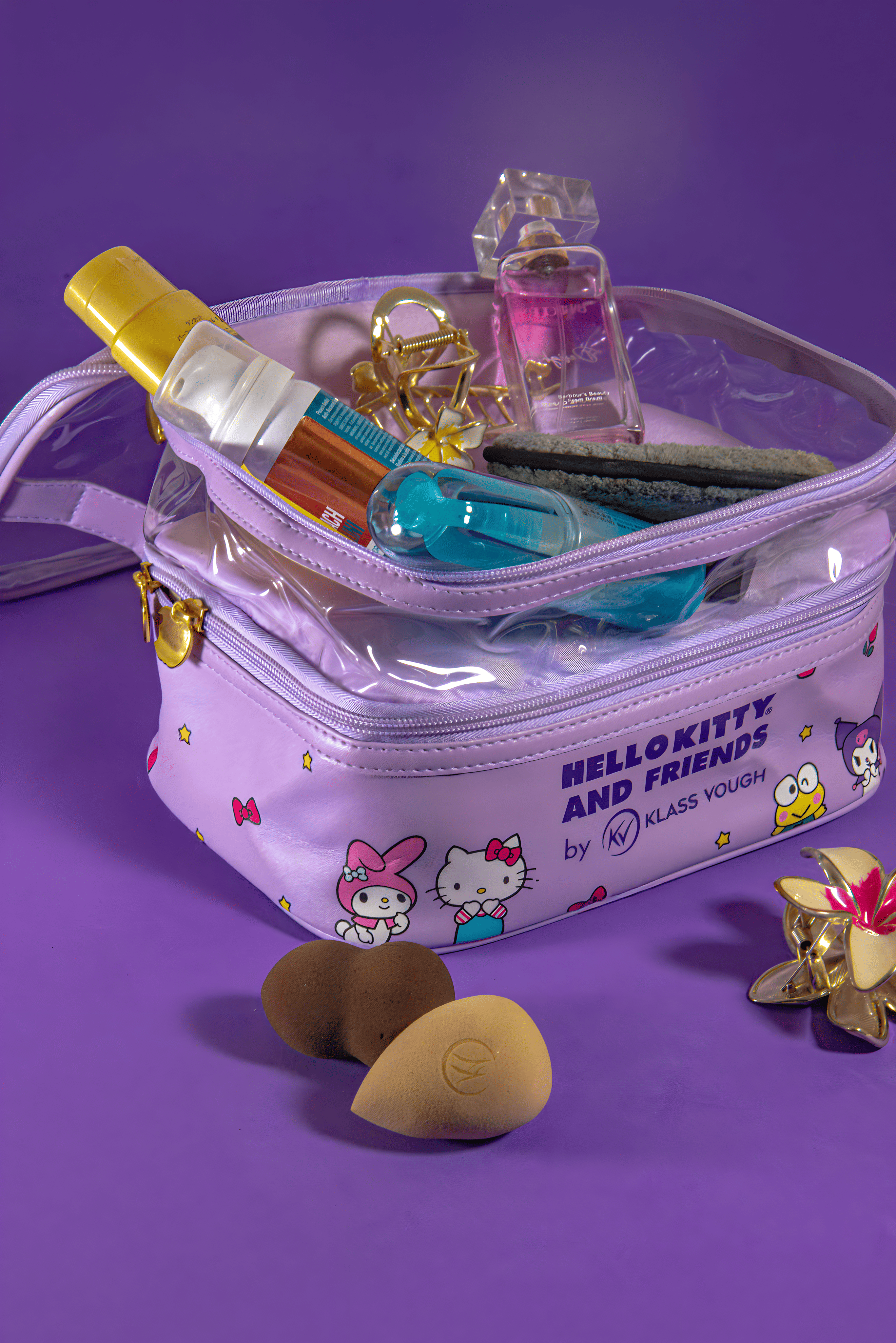 Nécessaire Dupla Organizador de Acessórios Lilás by Hello Kitty and Friends