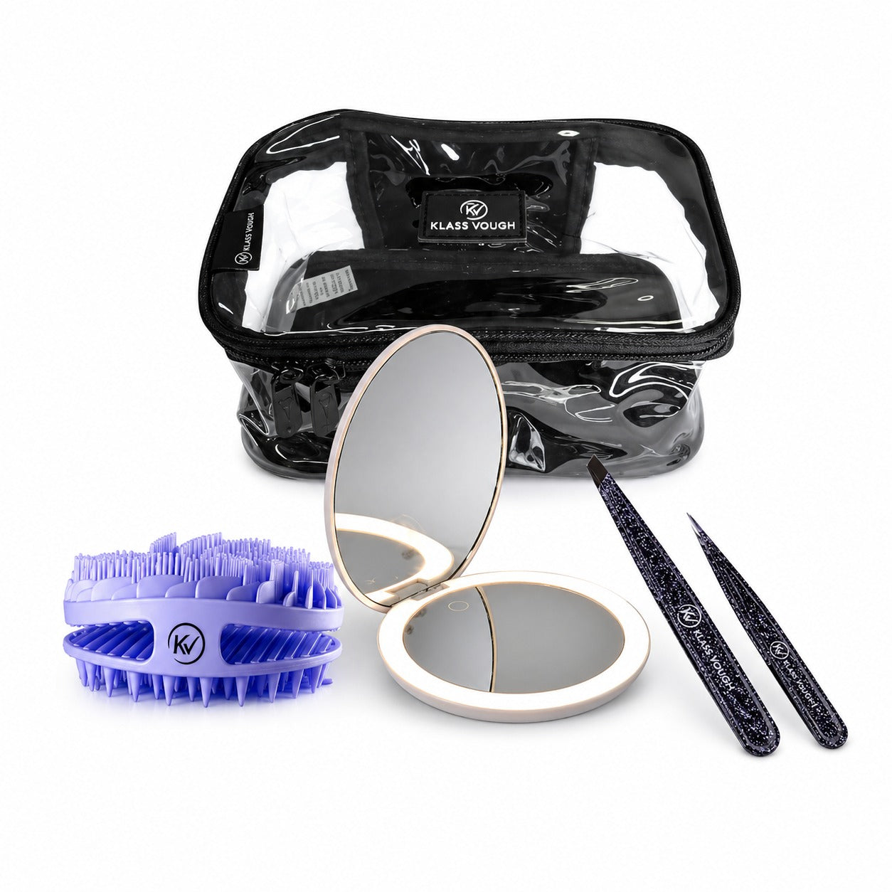 Kit Elegância da Mãe com Espelho e Acessórios de Maquiagem e Skincare