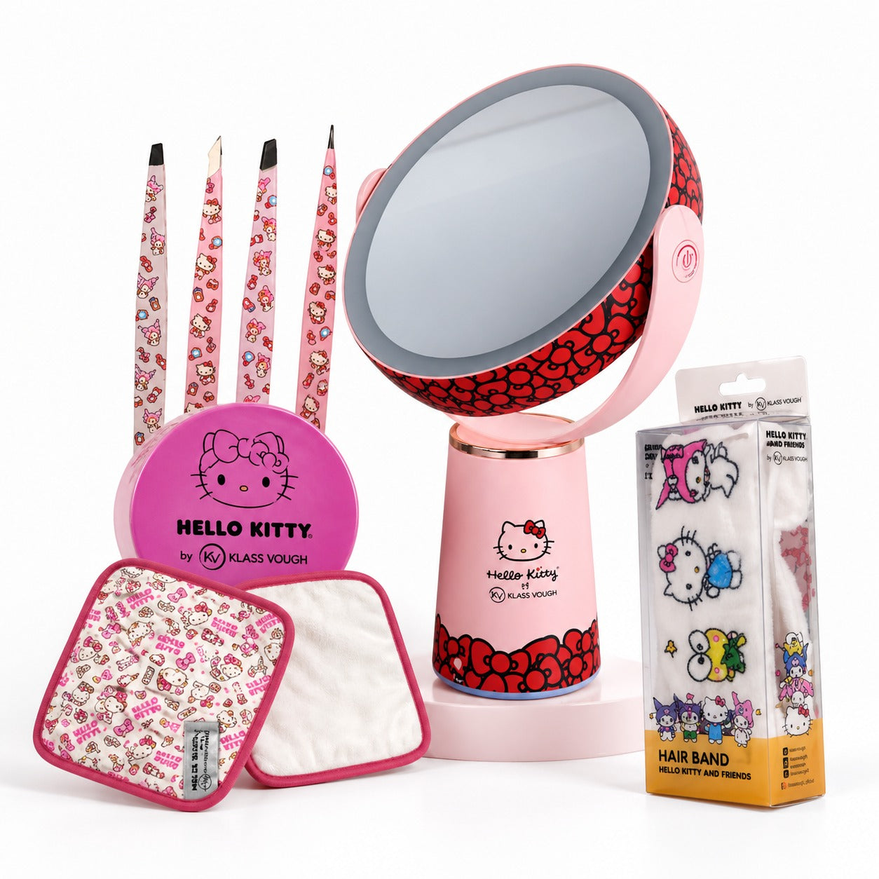 Kit Mãe Encantada Hello Kitty com Espelho Premium e Acessórios de Maquiagem e Skincare