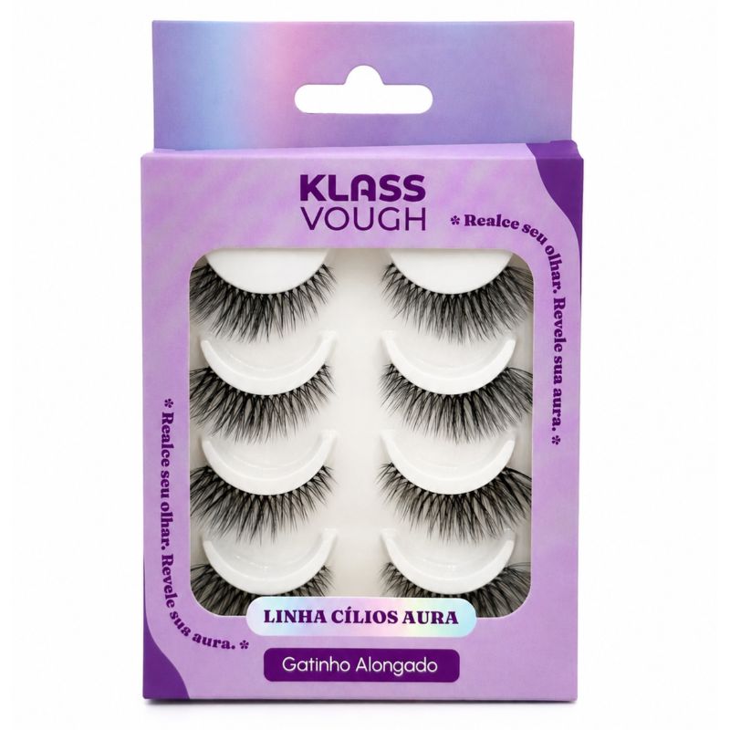 Kit de Cílios Postiços Aura - Gatinho Alongado
