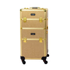 Maleta de Maquiagem Compact 2 em 1 com Rodinhas