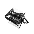 Nécessaire Cubo Bag com Compartimentos e Alça Preta