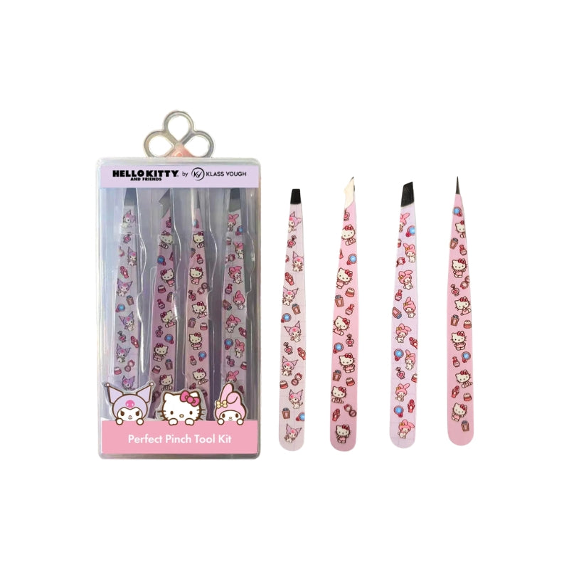 Perfect Pinch Tool Kit - Kit de Pinças Estampadas com 4 Unidades by Hello Kitty and Friends