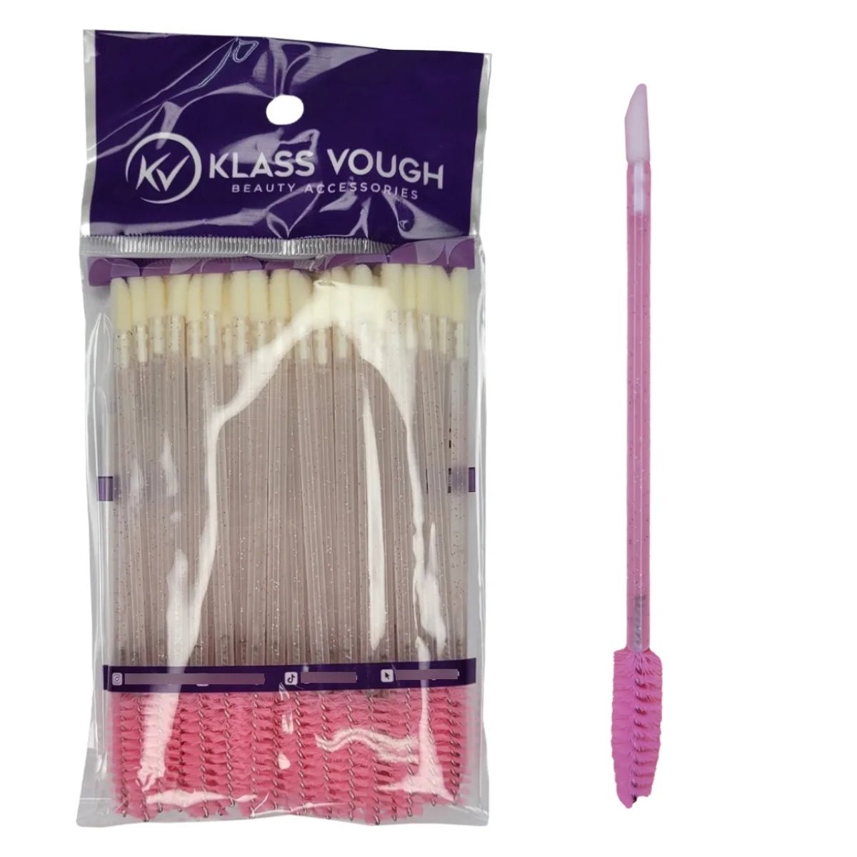 Aplicador Descartável Duplo para Gloss e Máscara de Cílios com 50 Unidades - Klass Vough