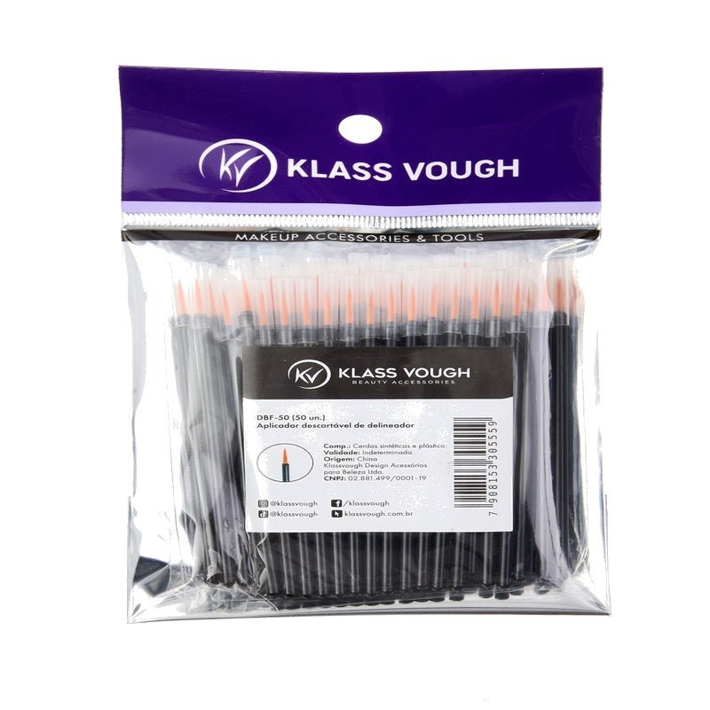 Aplicador Descartável para Delineador com 50 Unidades - Klass Vough