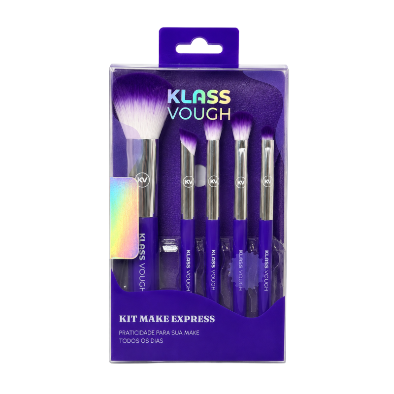 Kit Make Express com Mini Pincéis e Nécessaire Lilás