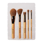 Bamboo Brush Face Set - Kit de Pincéis Ecológicos para Rosto com 5 Unidades - Klass Vough