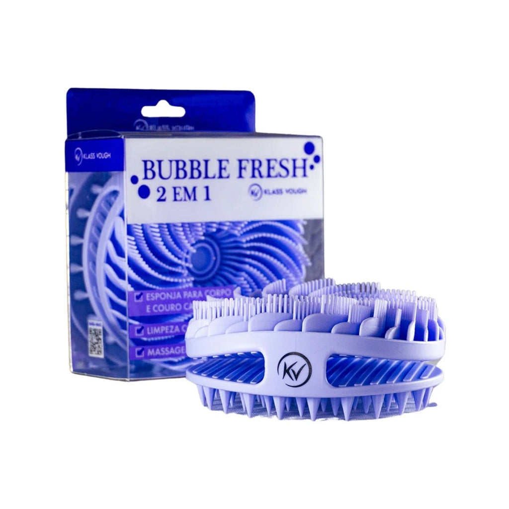 Bubble Fresh 2 em 1 - Escova de Silicone Multiuso para Corpo e Cabelos - Klass Vough
