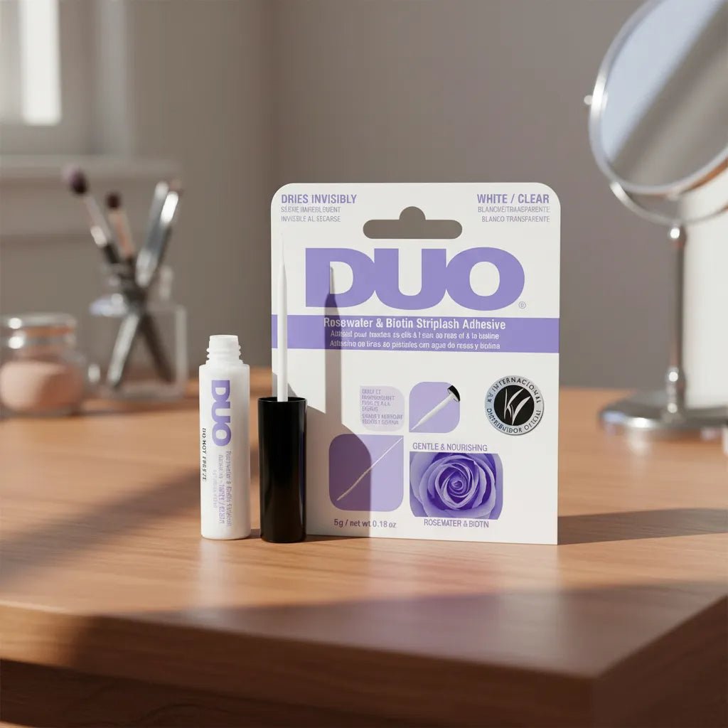 Cola DUO Água de Rosas e Biotina para Cílios Postiços Transparente com Pincel Aplicador 5g - Klass Vough