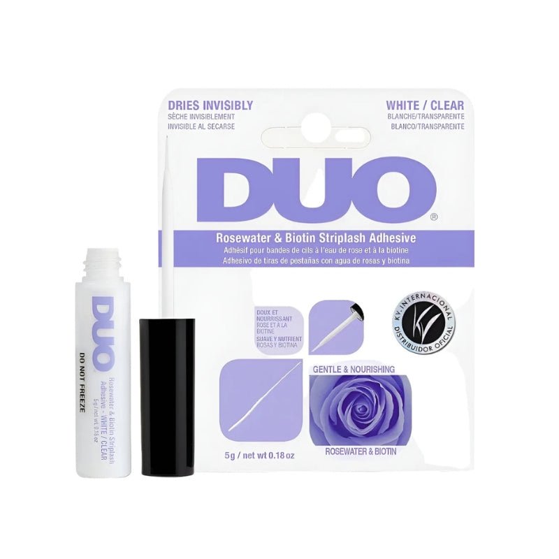 Cola DUO Água de Rosas e Biotina para Cílios Postiços Transparente com Pincel Aplicador 5g - Klass Vough