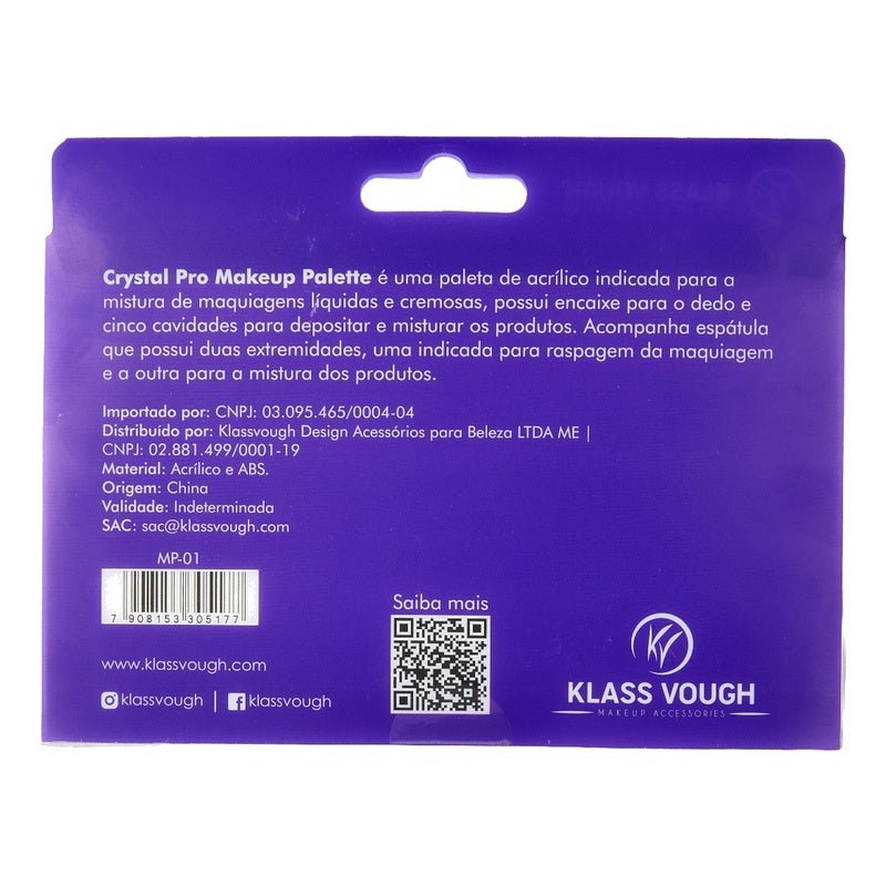Crystal PRO Makeup Palette - Placa com Espátula de Maquiagem - Klass Vough