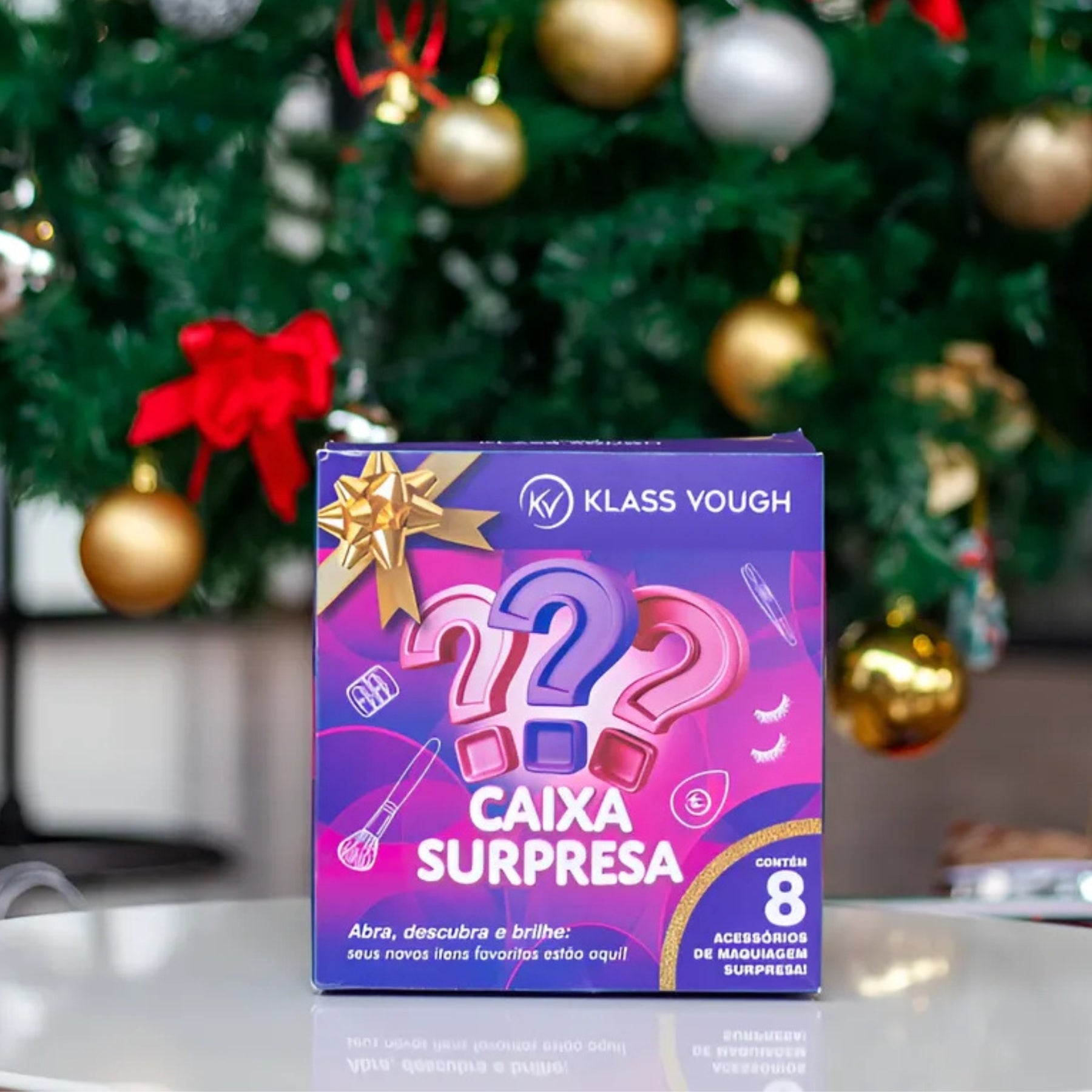 Caixa Surpresa com 8 Acessórios de Maquiagem e Skincare