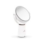 Espelho Dupla Face de Aumento 10x com Led e Suporte para Mesa