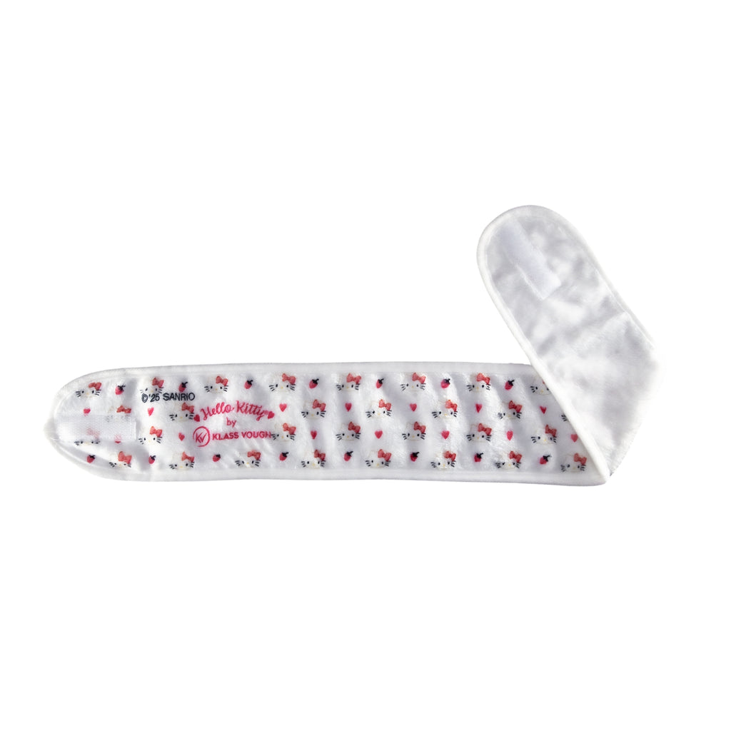 Faixa de Cabelo para Maquiagem e Skincare Branca com Velcro by Hello Kitty