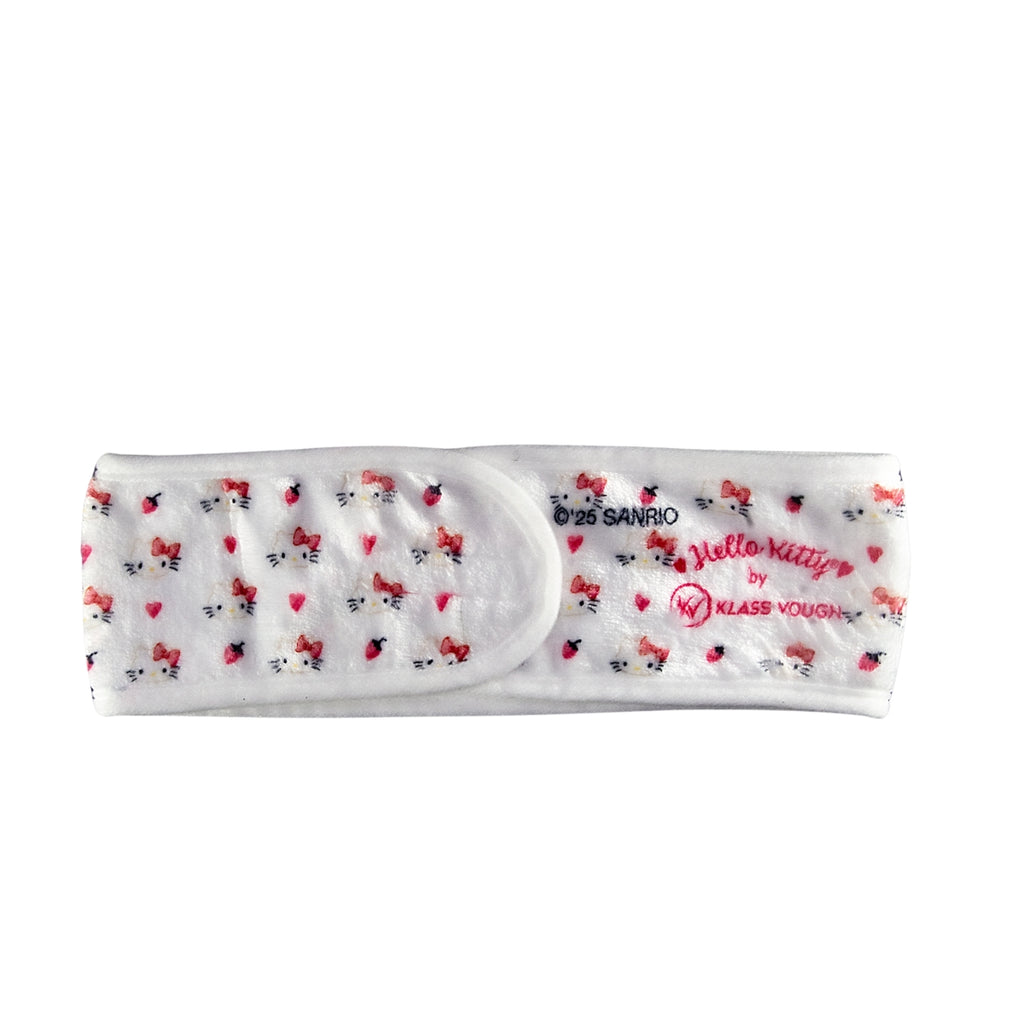 Faixa de Cabelo para Maquiagem e Skincare Branca com Velcro by Hello Kitty