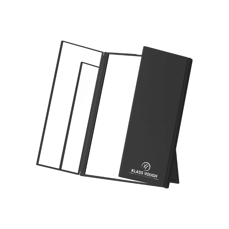Espelho Black Fold Mirror de 3 Faces com Suporte para Mesa - Klass Vough
