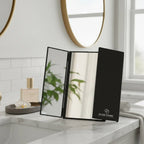 Espelho Black Fold Mirror de 3 Faces com Suporte para Mesa - Klass Vough