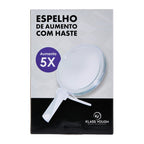 Espelho Dupla Face de Aumento 5x com Haste de Apoio - Klass Vough