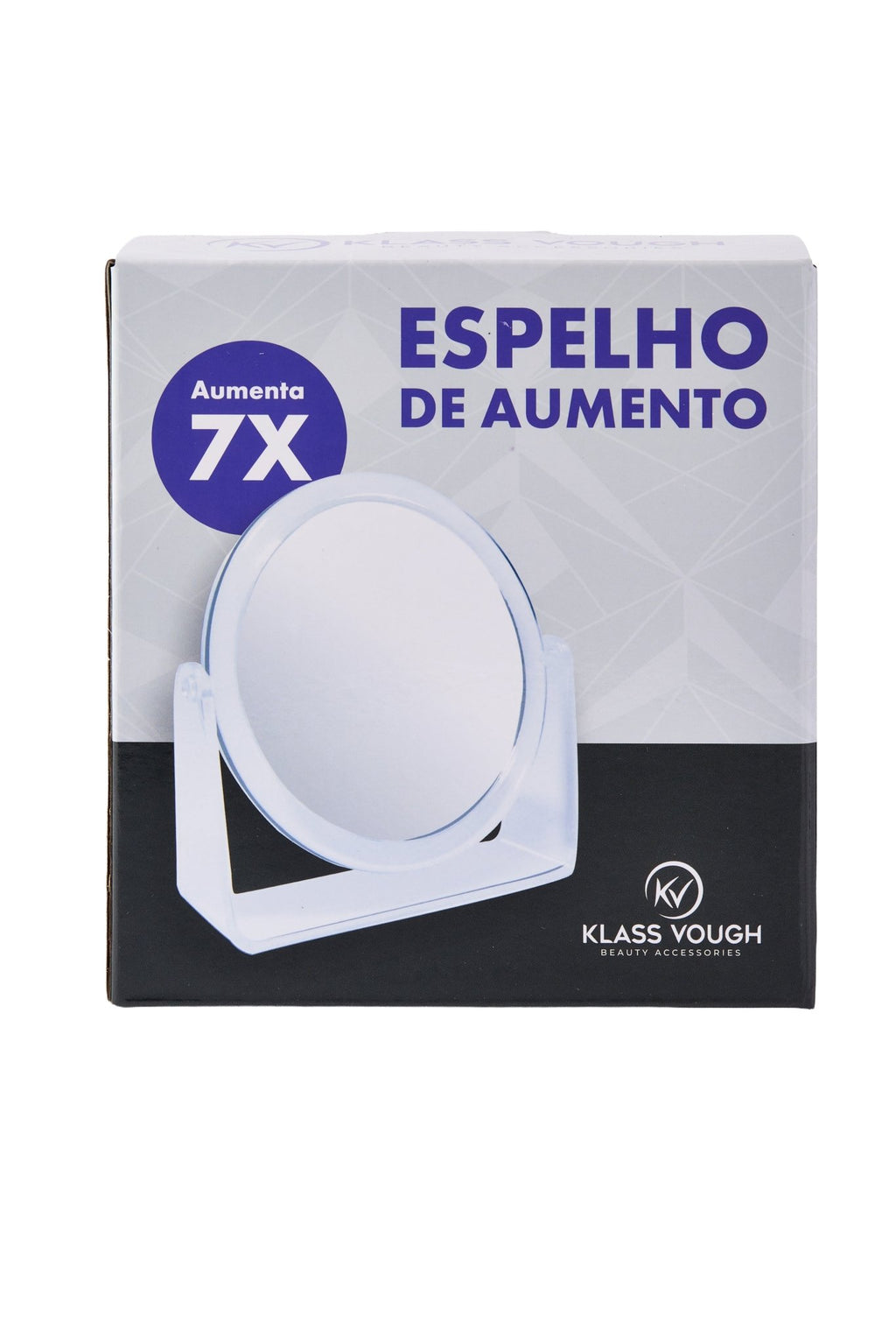 Espelho Dupla Face de Aumento 7x com Suporte para Mesa - Klass Vough