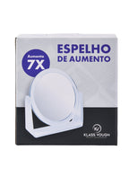 Espelho Dupla Face de Aumento 7x com Suporte para Mesa - Klass Vough