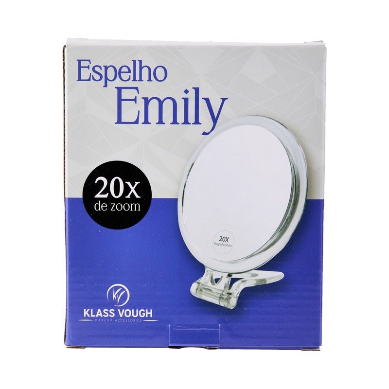 Espelho Emily Dupla Face de Aumento 20x com Suporte para Mesa - Klass Vough