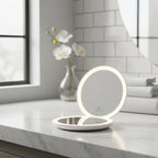 Espelho Iris Dupla Face Aumento 10x com Led - Klass Vough