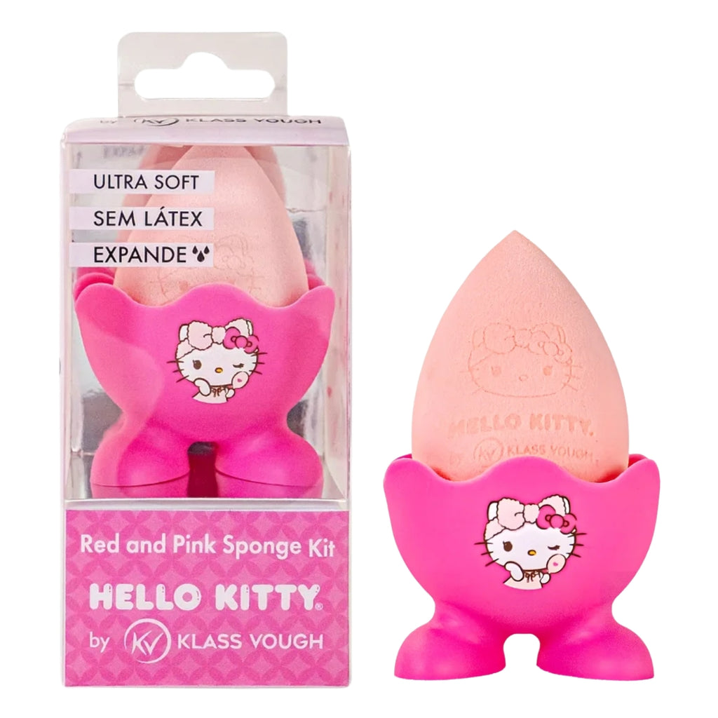 Kit de Esponja Gota com Case Suporte by Hello Kitty
