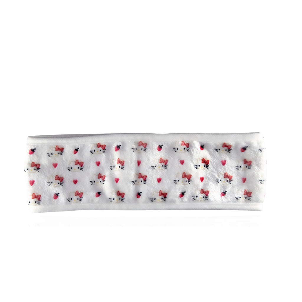 Faixa de Cabelo para Maquiagem e Skincare Branca com Velcro by Hello Kitty