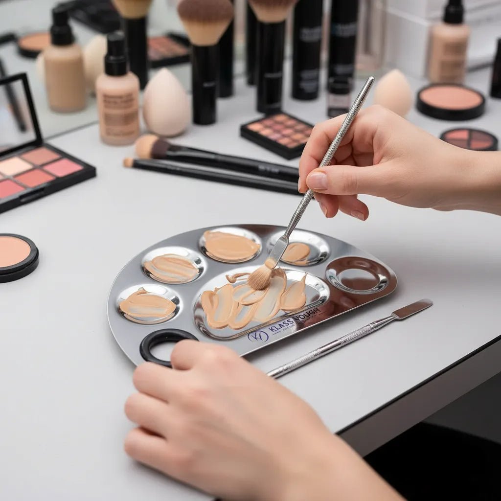 Inox PRO Makeup Palette - Placa com Espátula para Maquiagem - Klass Vough