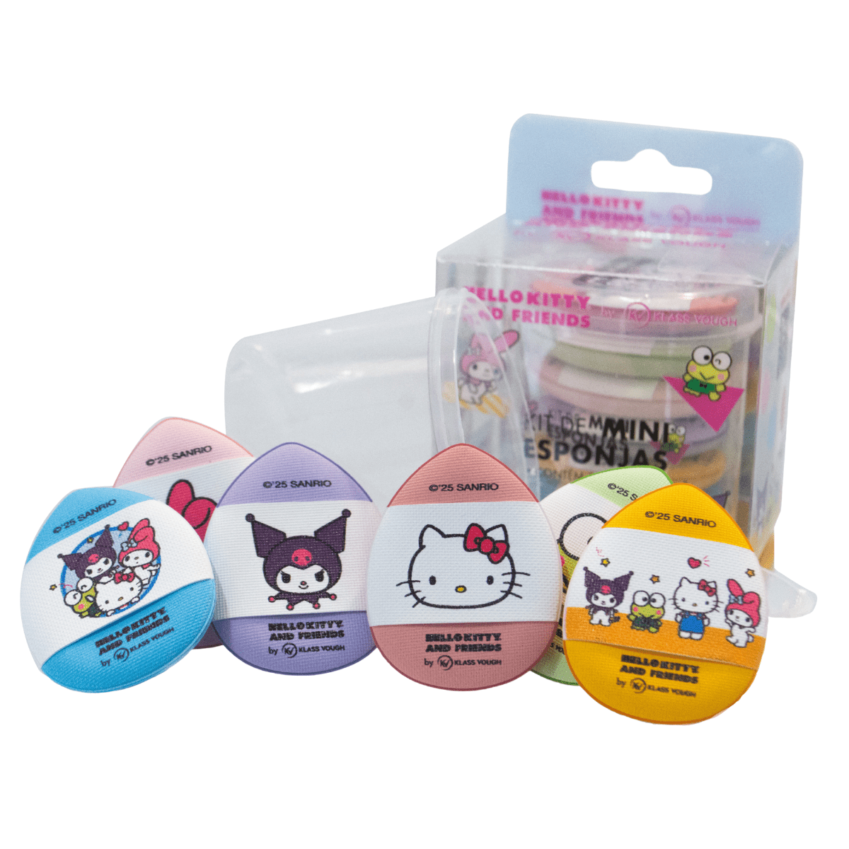 Kit de Mini Esponjas com 6 Unidades by Hello Kitty and Friends - Klass Vough