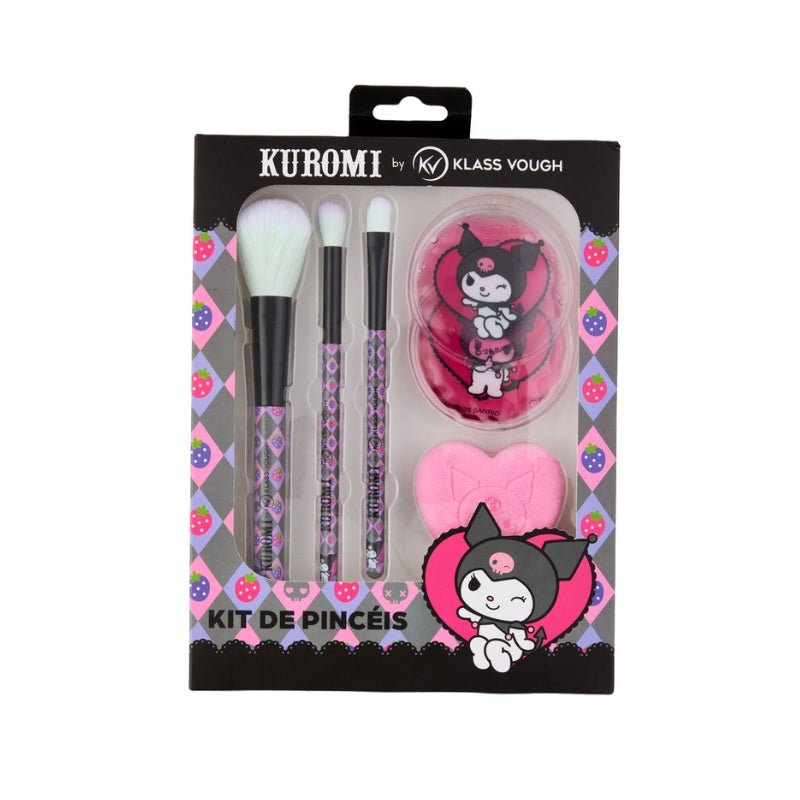 Kit de Pincéis, Esponja e Eyepads Kuromi - Klass Vough