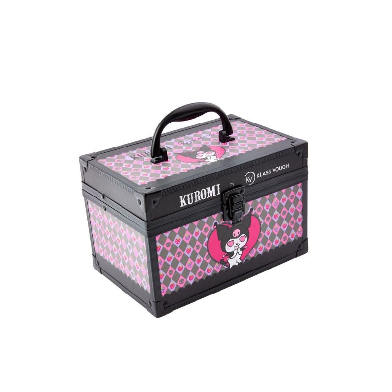 Maleta de Maquiagem com Espelho Preta Kuromi - Klass Vough