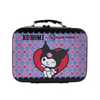 Mini Bolsa para Maquiagem com Espelho Preta e Lilás Kuromi - Klass Vough