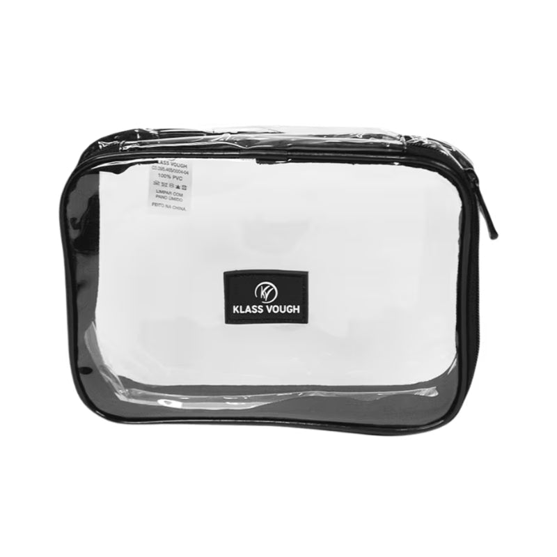 Nécessaire Organizador Crystal Preta e Transparente - Klass Vough