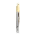 Pinça Profissional Ponta Chanfrada Dourada Esterilizável TW043HG - Klass Vough