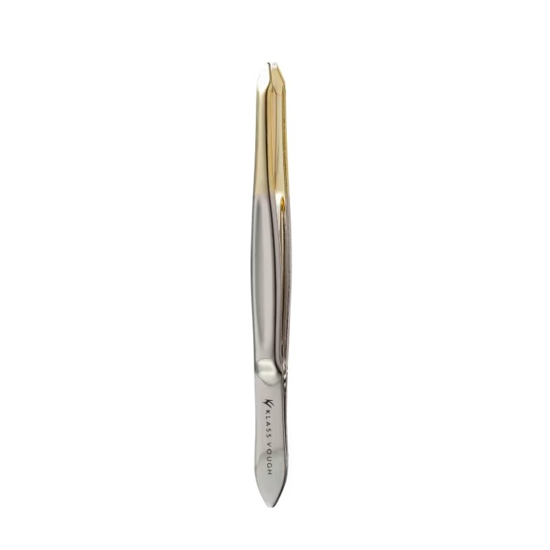Pinça Profissional Ponta Fina Dourada Esterilizável TW-195DHG - Klass Vough