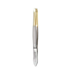 Pinça Profissional Ponta Reta Dourada Esterilizável TW-195AHG - Klass Vough